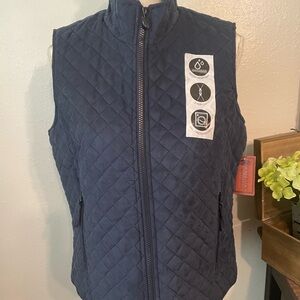 Quilted Navy Vest